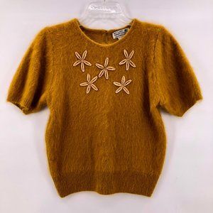 Vintage My Lady mustard angora sweater